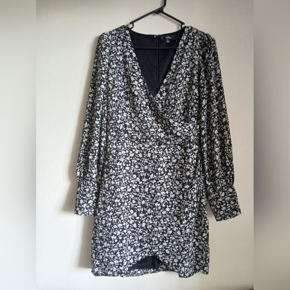 Lulus Awaken My Love Black Long Sleeve Dress Size Small